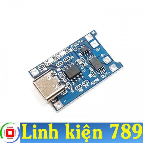 Mạch sạc bảo vệ pin 1S 3.7v 1A 18650 sạc TYPE-C